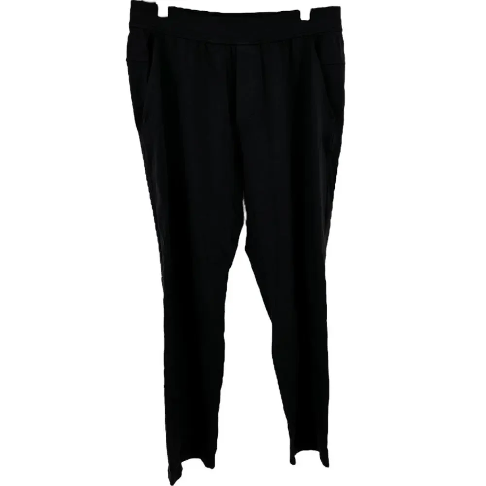 Lululemon Discipline Pants Straight Leg Mid Rise Stretch Drawstring Black Large